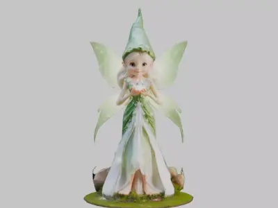 Female Fairy Gnome 3D Model Low-poly 3D model