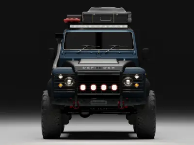 1990s Land Rover Defender D90 Overland build 3D model