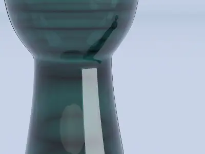 Glass Green Vases 3D model