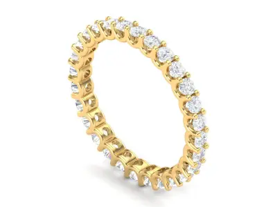 U Shaped Eternity Ring 2 point 2 mm stone size swiss 16 and EU56 3D print model