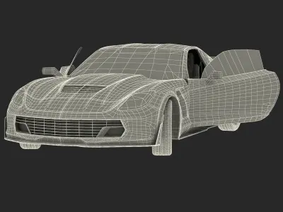 Sports Car Generic Rigged 3D model