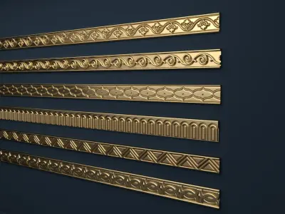 6 Decorative Onlays Collection 3D model 3D model