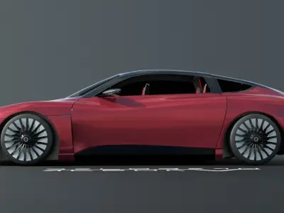 DeLorean Alpha 5   Rigged 3D model