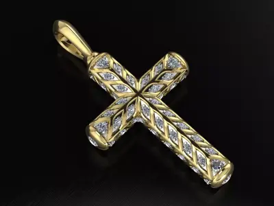 Cross 3DM STL OBJ model for 3D printing and CNC 3D print model