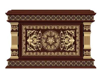 Chest 05 Red Low-poly 3D model