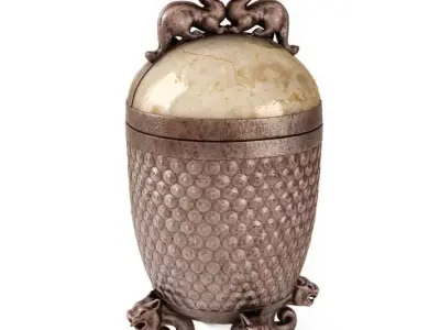 Antique Urn Figurine Animals 3D model