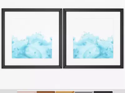 Art Frams 103- Teal Marble 1 3D model