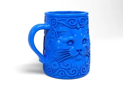 Cat Mug 3D print model