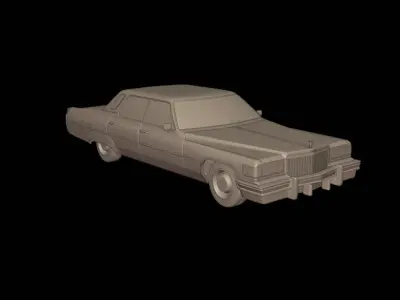 cadillac deville sedan 1975 4 doors  3D print model