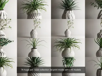 74 huge pot  vase collection 3d print model a01