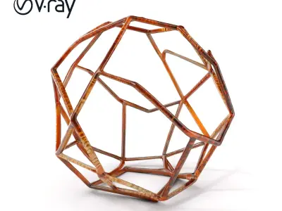 Rustic Geometric Wireframe Model Pack Low-poly 3D model