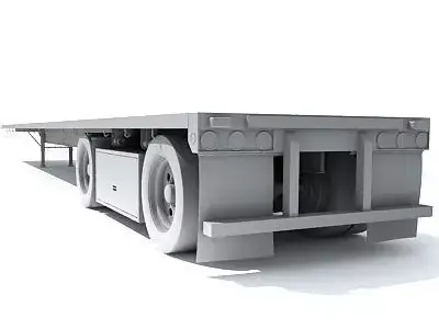 Flatbed Trailer 09 3D model