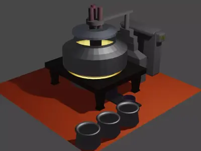 Electric arc furnance 3D model