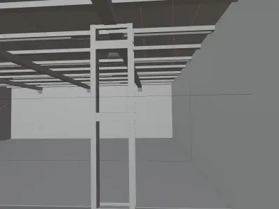 Car studio interior 3D model