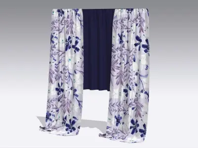 Curtain Low-poly 3D model