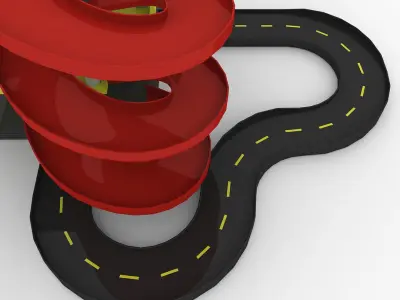 Toy Car Garage 3D model buy