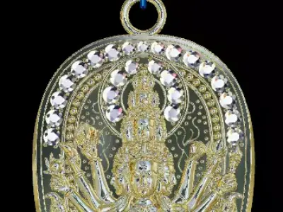 Thousand Hands Thousand Eyes Buddha Pendant 3D print model