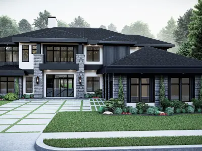 Modern House Number 10 - Stl-Dae file - 3d model Only 3D print model