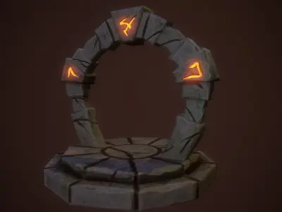 Stylized Portal V1 Free low-poly 3D model