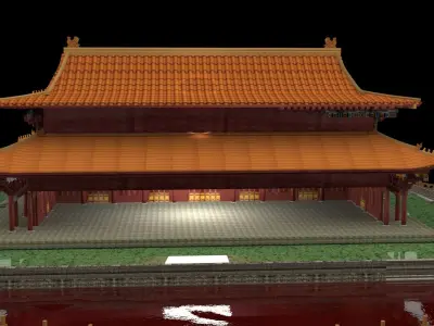 Chinese ancient house 3D model 40