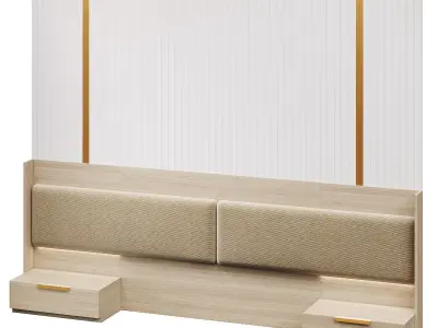 Bedroom wall composition 3D model