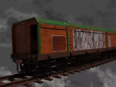 train for assets games or animation Low-poly 3D model