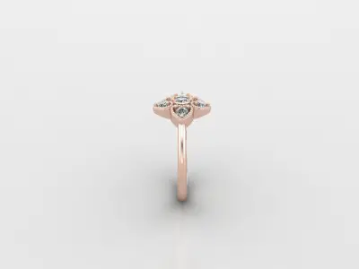 Solitaire Ring Version 1 SR28 3D model