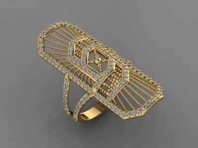 Women Long Ring Ready STL 3DM Models Womens Ring Long models 3D print model 3