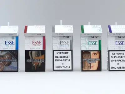 Cigarettes Pack Esse Series Low-poly 3D model