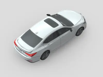 Lexus ES FSport 2022 Low-poly 3D model