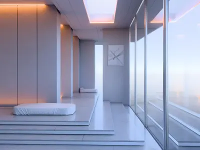 Minimalist Sky Loft 3D model