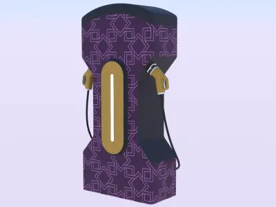 EV charger XX PBR 3D model