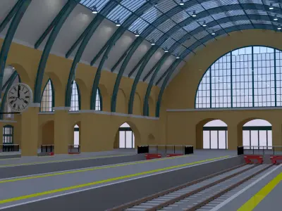 Kings Cross station 3D model