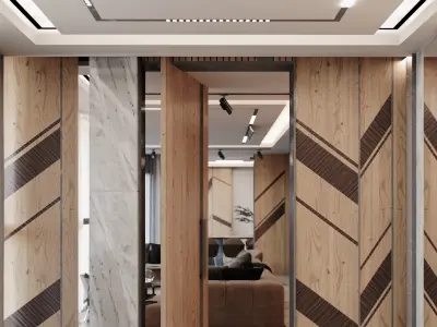 Entrance Living - Apartment 007 -3dmax Vray Vantage 3D model