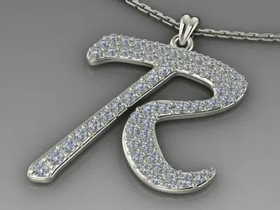 Letter R pendant 3D print model