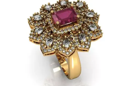 Diamond  Ring 3D print model