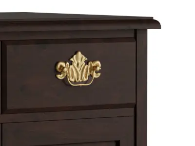 Oriental Antique Nightstand 3D model