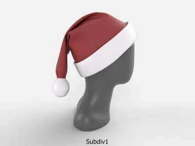 Santa Hat M01 Low-poly 3D model
