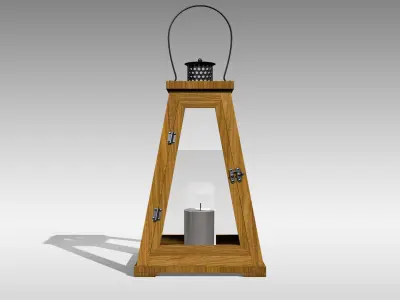 Wood Lantern 03 Low-poly 3D model