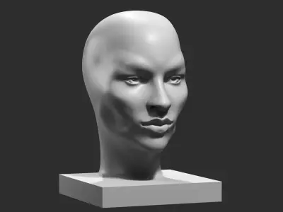 human woman head modern sculpture 3d print model 96 3D print model