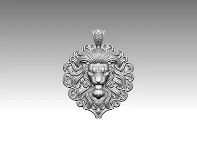 Pendant  Lion 3D print model