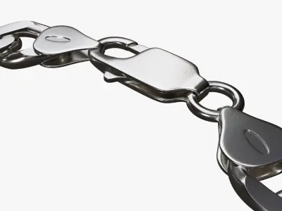 Locked chain bracelet 3D model
