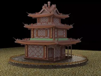 Chinese ancient house 3D model 28