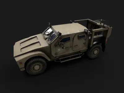 oshkosh matv lowpoly Low-poly 3D model