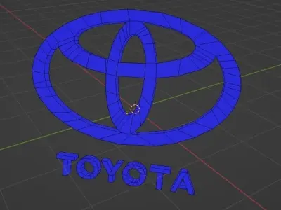 Toyota 3D Logo Low-poly 3D model purchase