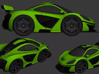 cartoon car vehicle 3d game ready model Low-poly 3D model-009 Low-poly 3D model