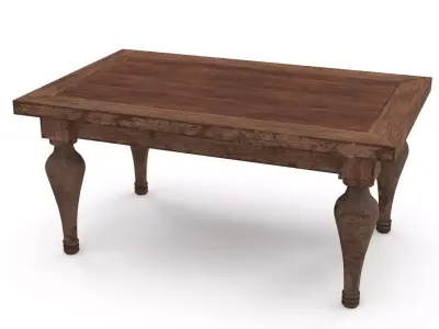Old Table Low-poly 3D model