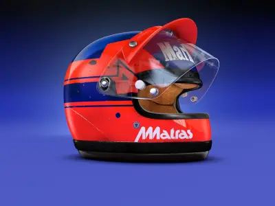 GILLES VILLENEUVE Long Beach GP Helmet 1978 3D model