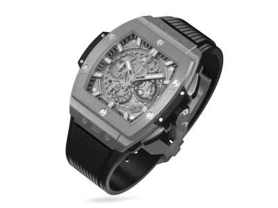 Hublot Spirit Of Big Bang Titanium Ceramic 42mm Silver Watch 3D model