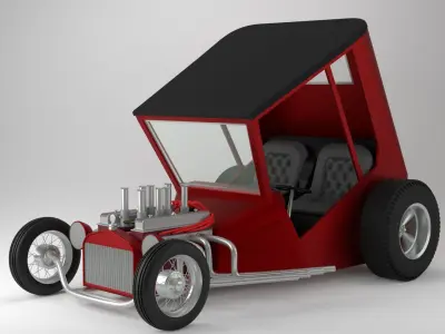 Uncertain-T Custom Hot Rod 3D model